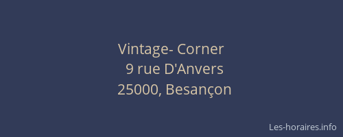 Vintage- Corner