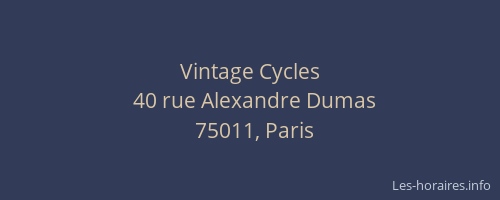 Vintage Cycles