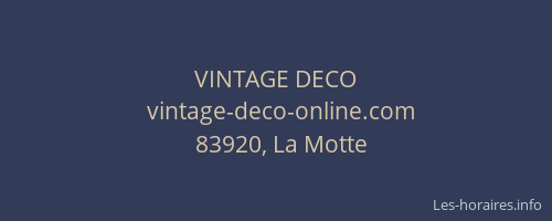 VINTAGE DECO