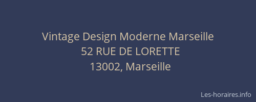 Vintage Design Moderne Marseille