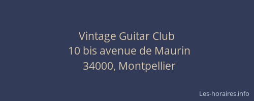 Vintage Guitar Club