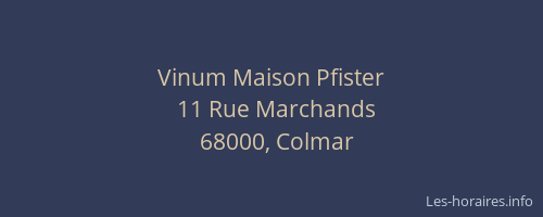Vinum Maison Pfister