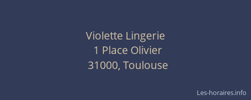 Violette Lingerie