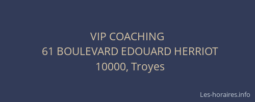 VIP COACHING