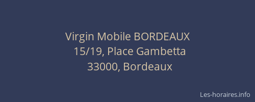 Virgin Mobile BORDEAUX