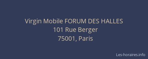 Virgin Mobile FORUM DES HALLES
