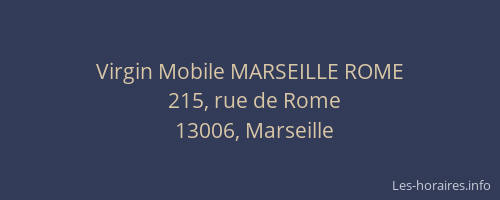 Virgin Mobile MARSEILLE ROME