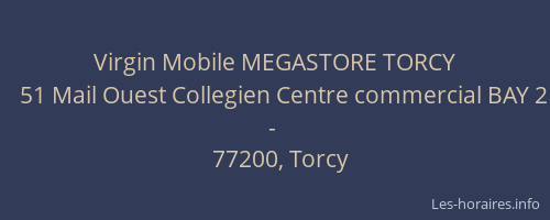Virgin Mobile MEGASTORE TORCY