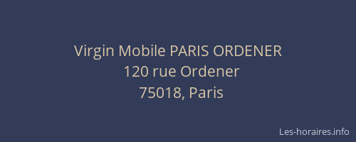 Virgin Mobile PARIS ORDENER