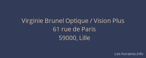 Virginie Brunel Optique / Vision Plus