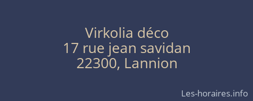 Virkolia déco