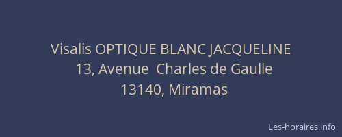 Visalis OPTIQUE BLANC JACQUELINE