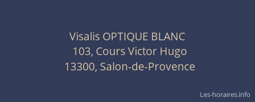 Visalis OPTIQUE BLANC