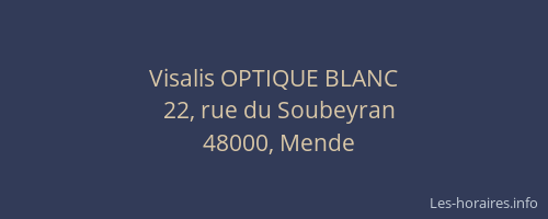 Visalis OPTIQUE BLANC