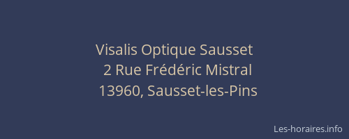 Visalis Optique Sausset