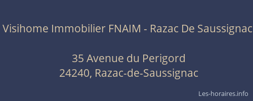 Visihome Immobilier FNAIM - Razac De Saussignac