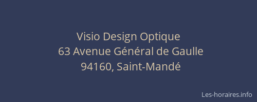 Visio Design Optique