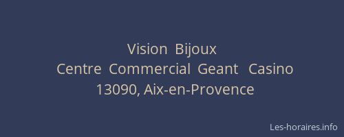 Vision  Bijoux