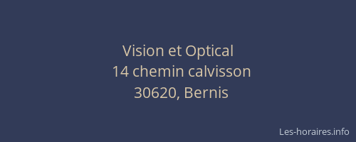 Vision et Optical