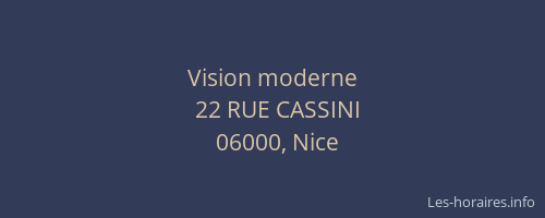 Vision moderne