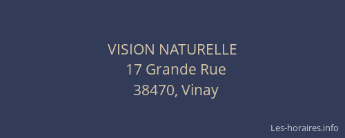 VISION NATURELLE
