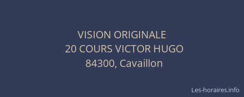 VISION ORIGINALE