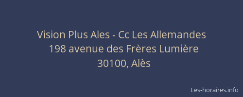 Vision Plus Ales - Cc Les Allemandes