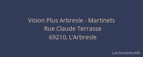 Vision Plus Arbresle - Martinets