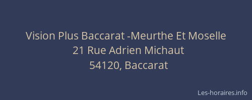 Vision Plus Baccarat -Meurthe Et Moselle