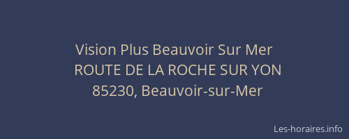 Vision Plus Beauvoir Sur Mer