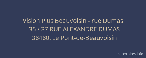 Vision Plus Beauvoisin - rue Dumas