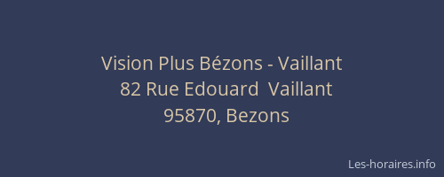 Vision Plus Bézons - Vaillant