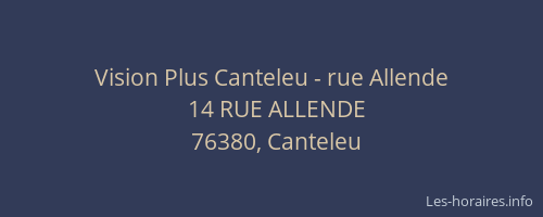Vision Plus Canteleu - rue Allende