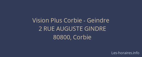 Vision Plus Corbie - Geindre