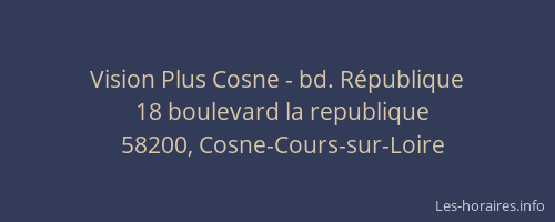 Vision Plus Cosne - bd. République