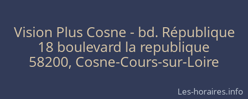 Vision Plus Cosne - bd. République