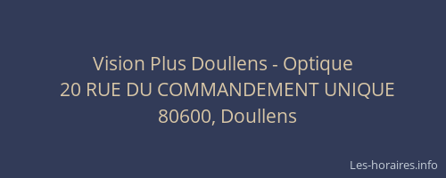 Vision Plus Doullens - Optique