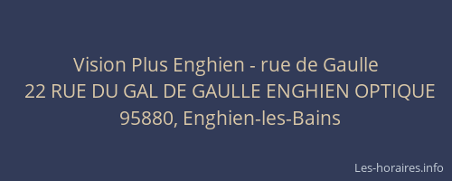 Vision Plus Enghien - rue de Gaulle