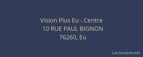 Vision Plus Eu - Centre