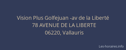 Vision Plus Golfejuan -av de la Liberté