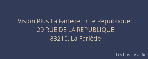 Vision Plus La Farlède - rue République