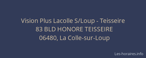 Vision Plus Lacolle S/Loup - Teisseire