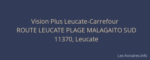 Vision Plus Leucate-Carrefour
