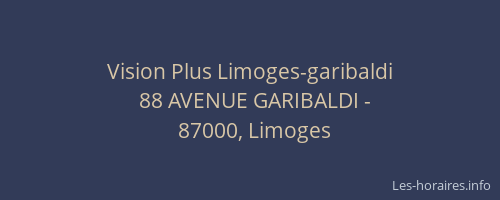 Vision Plus Limoges-garibaldi