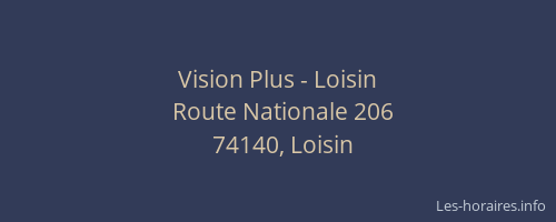 Vision Plus - Loisin