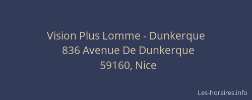 Vision Plus Lomme - Dunkerque