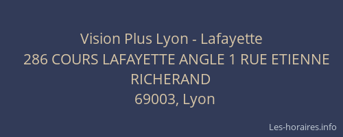 Vision Plus Lyon - Lafayette