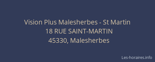 Vision Plus Malesherbes - St Martin