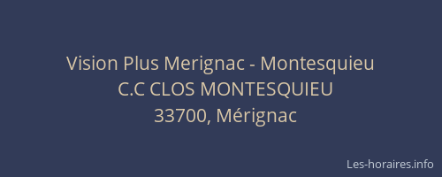 Vision Plus Merignac - Montesquieu