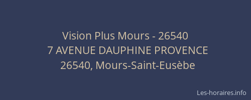Vision Plus Mours - 26540
